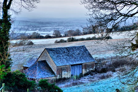 Winter - farm, winter, nature, snow, cold