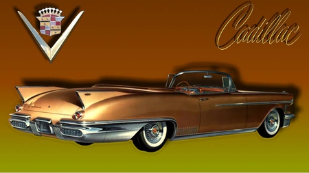 1958 Cadillac Eldorado Biarritz - automobile, vintage, cadillac, 1958cadillac, cars, art