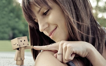 i like danbo - female, model, dool, girl, cute, cool, technology, danbo