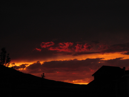 Wellsville Sunset After Fire - sunset, fire, mountain, utah