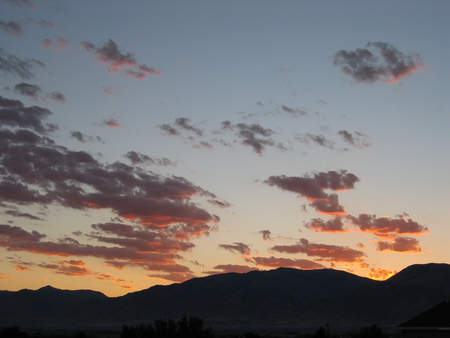 Wellsville Mountain Sunset - sky, sunset, mountain, utah