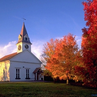 church in autumn in new hampshire