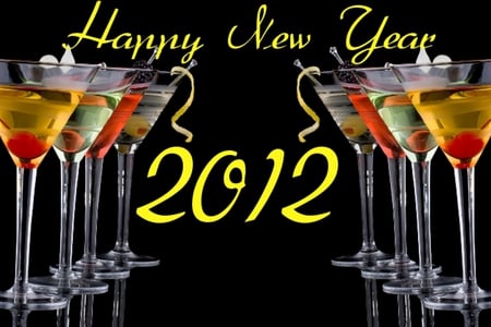 Happy New Year- 2012 - beatiful, happy, 2012, new, happy new year, year, abstract, art