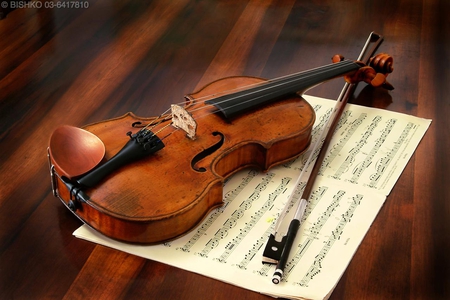 The Violin Song - bow, sheet, song, music, violin, instrument