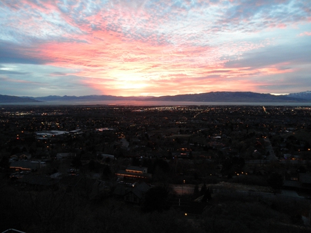 Sunset Over Utah Lake, Provo, UT - sunsets, provo, utah lake, utah