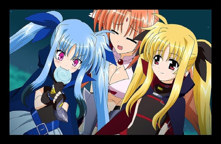 Is it Good? - yellow, magic, blue, fox, wolf, levi the slasher, magical girl lyrical nanoha, fate testarossa, gears of destiny, blond, ribbon, lattice, lolipop, psp, orange, black, arf, mahou shoujo lyrical nanoha a s portable the gears of destiny, video games