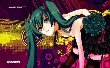 Party Miku - beauty, wall, anime, miku, new