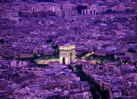 Purple view - nice, purple, modern, architecture, place, buildings