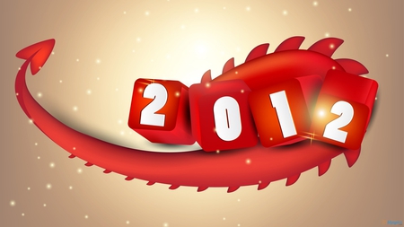 2012 - abstract, 2012, dragon, new year, 1 january