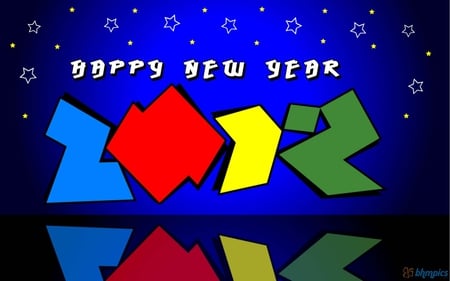 Happy 2012 - abstract, 1 january, 2012, new year