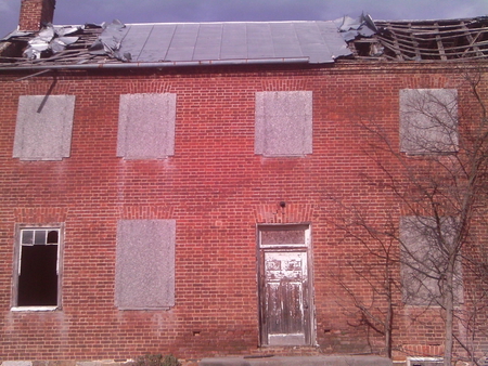 Abandoned Pre Civil War House - brick, old house, red, holes, abandoned