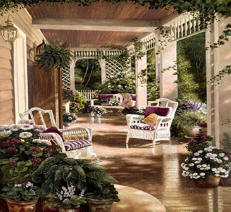 Gallery of romantic Muscovite. - outside, chair, verandah, pot plant, flower