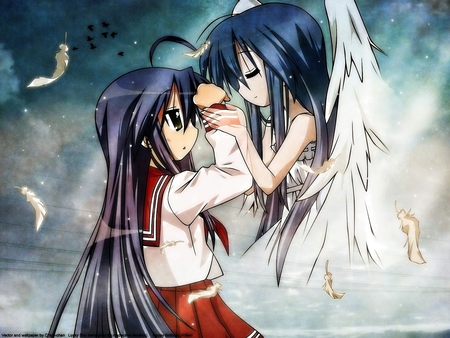 konata angel - anime, konata, angel, lucky star