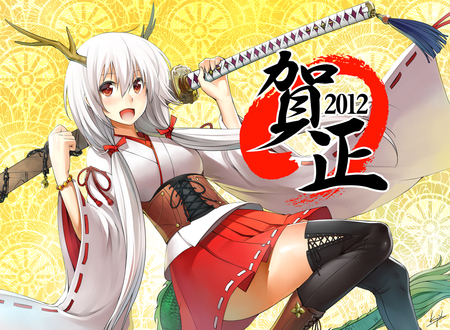 Samurai Girl - anime, anime girl, girl, sword, kimono, samurai, japanese clothes, katana, weapon, sexy