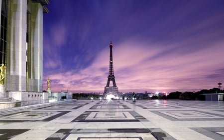 Eiffel Tower - clouds, tower, beautiful, buildings, architecture, eiffel tower, eiffel, paris, nature, france, monuments, sky