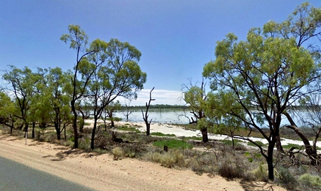 Australia - sky, lake, trees, water, australia