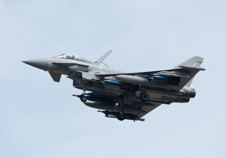 Typhoon Loaded and taking off - plane, fighter, saudi, jet, weapon, eurofighter typhoon, arab