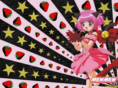 Mew Mew Power - stars, mew mew power, strawberries, tokyo mew mew, kitty, mew mew, anime, other