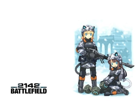 Anime Girls On BattleField - girls, anime, war, anime girls, sweet