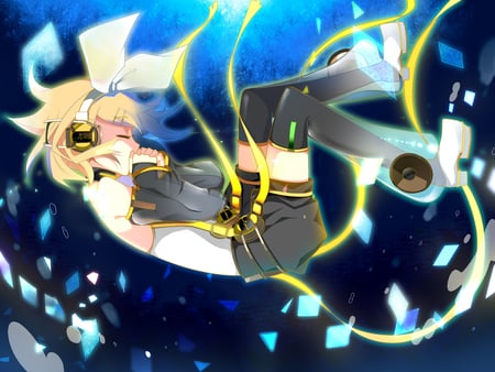 Kagamine Rin - beauty, rin, wall, new, classic, anime, volc