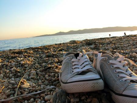 Take your shoes off - shoes, greece, summer, beach