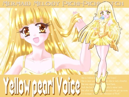 Mermaid Melody-Coco - pichi pichi pitch, coco, yellow pearl voice, mermaid melody