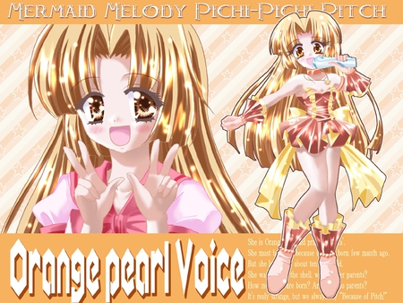 Mermaid Melody-Seira - orange pearl voice, seira, pichi pichi pitch, mermaid melody