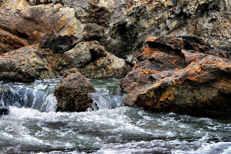 Mountain River - river, stone, water, nature, mountain, rocks, nouse