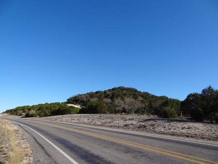 Broccoli Hill - hill, sky, tree, desert, road