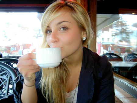 coffe - blondie, hermosa, cafe, beautiful