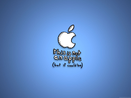 Is it or is it not? - funny apple, mac, apple, apple logo