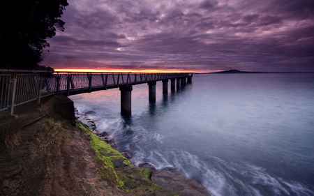 Bridge over troubled waters - bridge over water, stormy, bridge, bridge scene