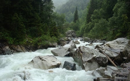 Swirling Waters - river, nature, swirling, waters, mountain