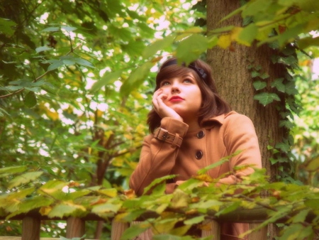 Beauty in the forest - in, girl, forest, beautiful