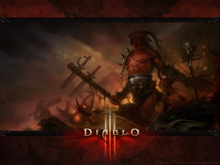 Diablo - cgi, epic, game, warrior, monster, diablo