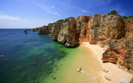 Beautiful View - sky, clouds, beautiful, beaches, stone, nature, colorful