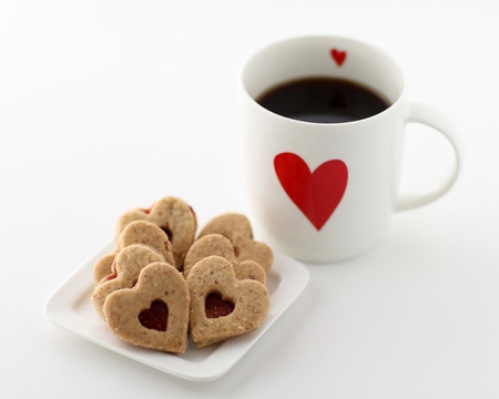 ♥ coffee ♥ - cookie, heart, coffee, love, cup