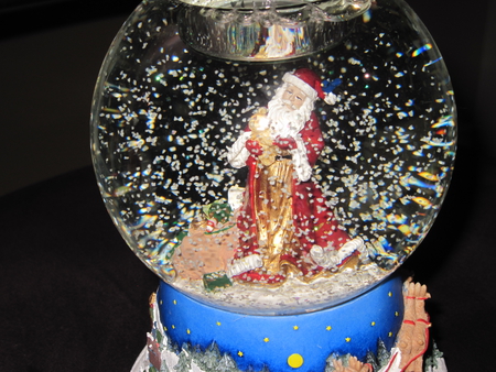 Christmas magic - white, blue, red, glass ball