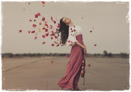 Violin - woman, music, violin, beautiful