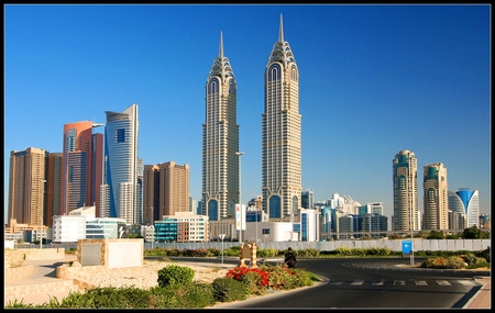 Dubai-Skyscrapers - skyscrapers, picture, dubai, beautiful