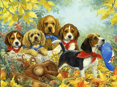 By Linda Picken - painting, art, puppy, dog, animal, linda picken