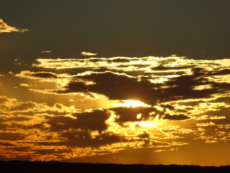 Painted Sky - sky, sunset, sun, clouds