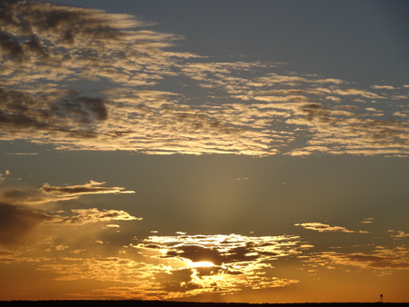 Painted Sky - sky, sunset, sun, clouds