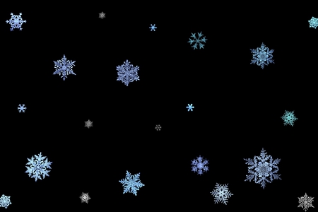 Snowflakes - winter, black and blue, snowflake, snowflakes