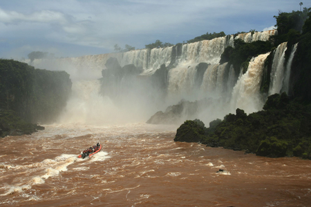 Amazing Waterfall - nature, amazing, clouds, water, swirling waters, waterfall, noise