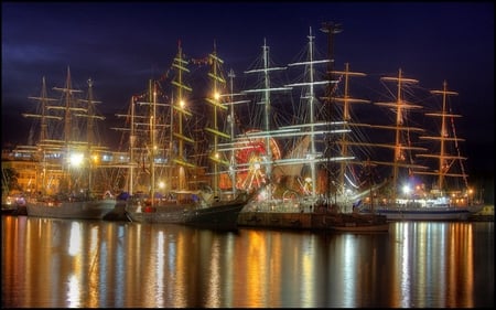 Gdansk - Ships rally - rally, ship, poland, night, gdansk, polish, ships, ships rally, polska