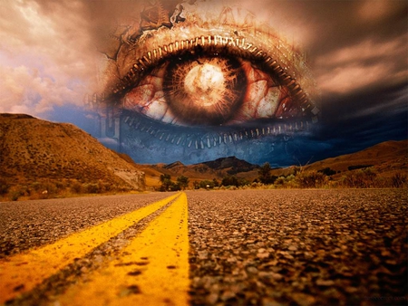 Endles Road - eye, endles, fantasy, road