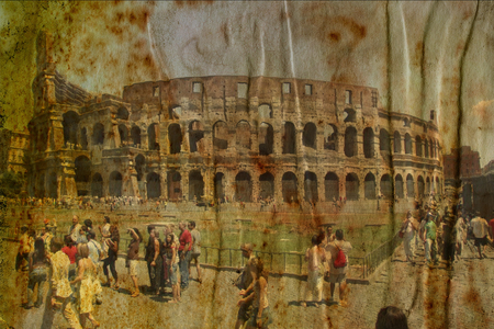 Canvas Picture - canvas, colosseum, rome, vintage