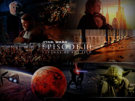 revenge of the sith - obi wan, planet mustafar, padme, palpatine, anakin, light sabres, yoda, wookies