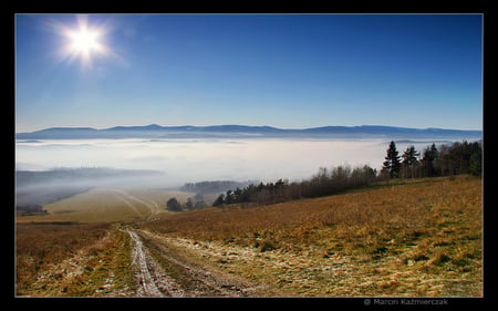 Karkonosze - Poland - sky, poland, mountains, polska, road, polish, karkonosze, solei, clouds